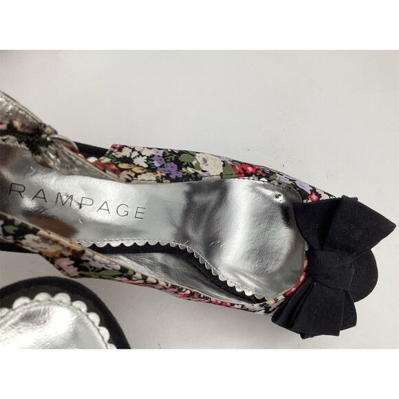 Rampage Girasole Floral Platform Slingback Heels Size 9 Multicolor - Picture 5 of 9